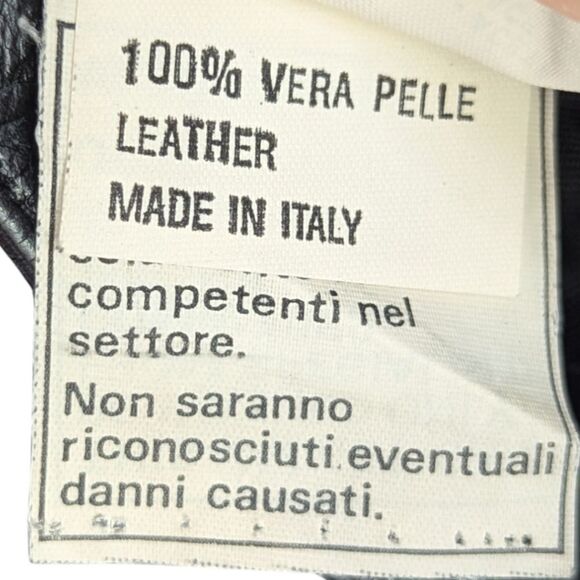 Carla Falleri Italy Women's US 10 Genuine Leather Black Studded Leather Pants - Picture 10 of 10